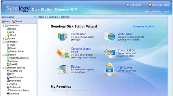 Synology Disk Station Manager, control de dispositivos multimedia en red