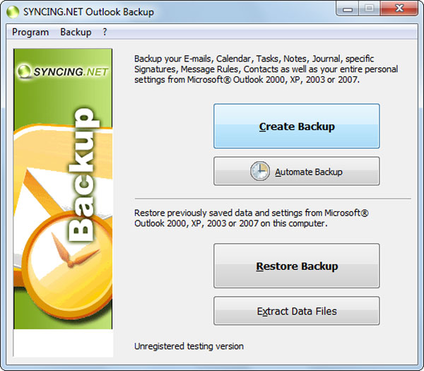 SYNCING-NET-Outlook-Backup