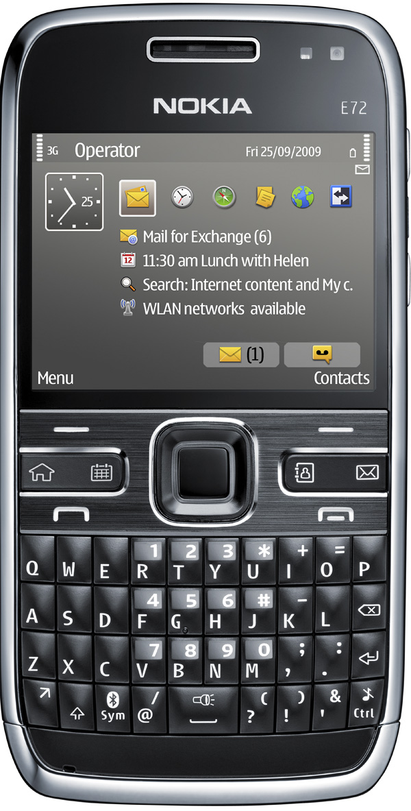 Nokia E72, smartphone multipropósito para el mercado corporativo