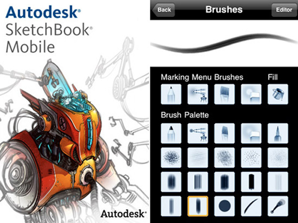 SketchBook Mobile, herramienta de diseño de Autodesk para Apple iPhone