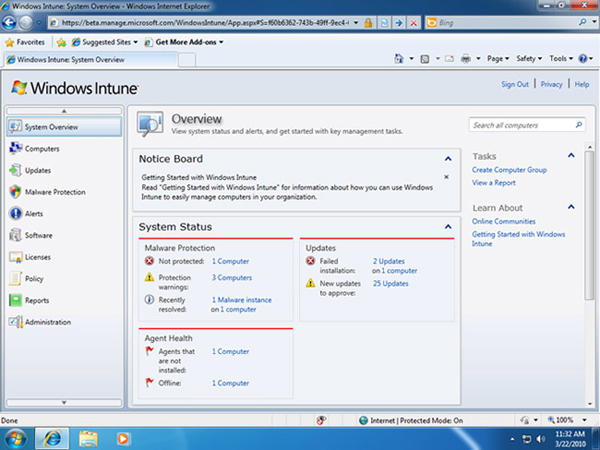 Windows InTune, herramienta de Microsoft para gestionar los ordenadores de las Pymes en la red
