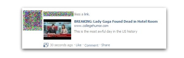 Ví­deo fraudulento en Facebook con la muerte de Lady Gaga
