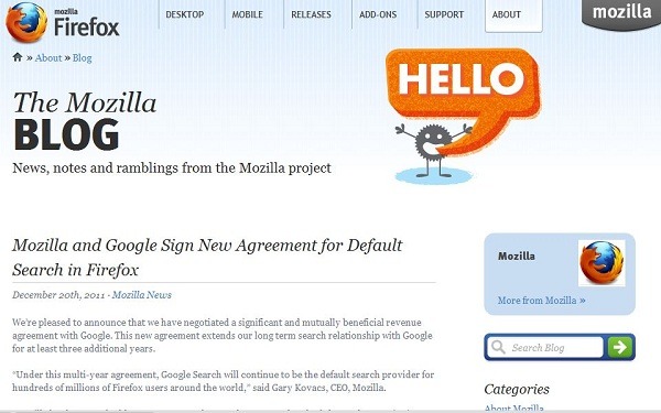 Firefox renueva su acuerdo económico con Google