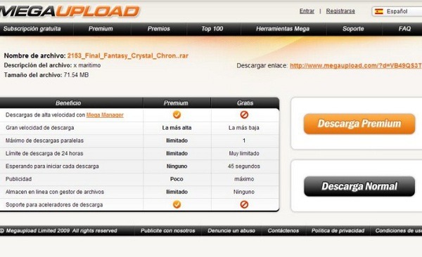 Los datos de Megaupload podrí­an ser borrados el jueves