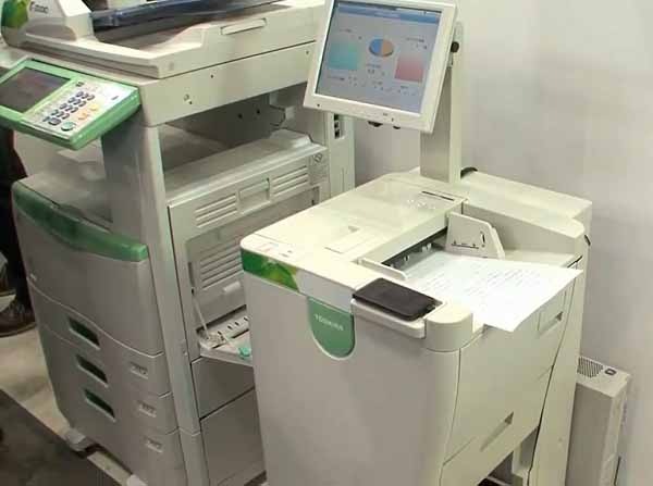 Impresora de Toshiba con tinta borrable