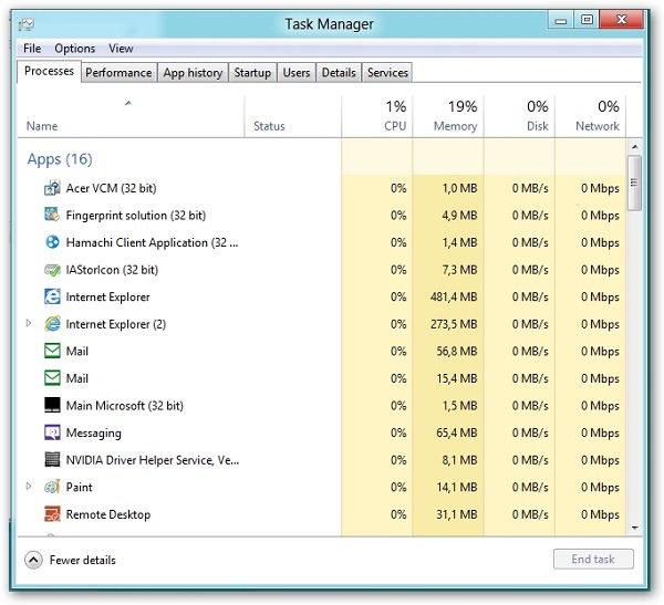 Cómo utilizar el administrador de tareas de Windows 8