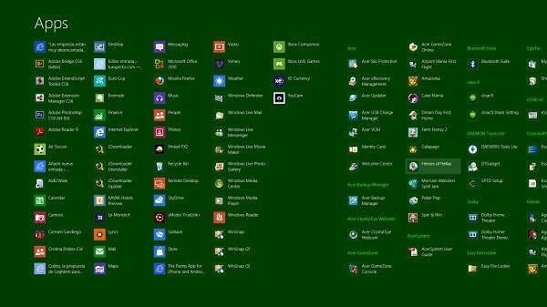 Gestión de las apps en Windows 8