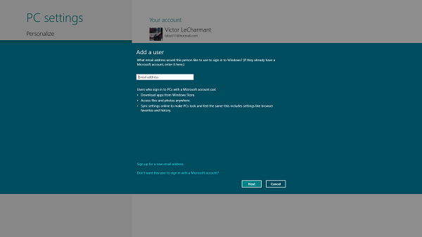 Varias cuentas de usuario en Windows 8