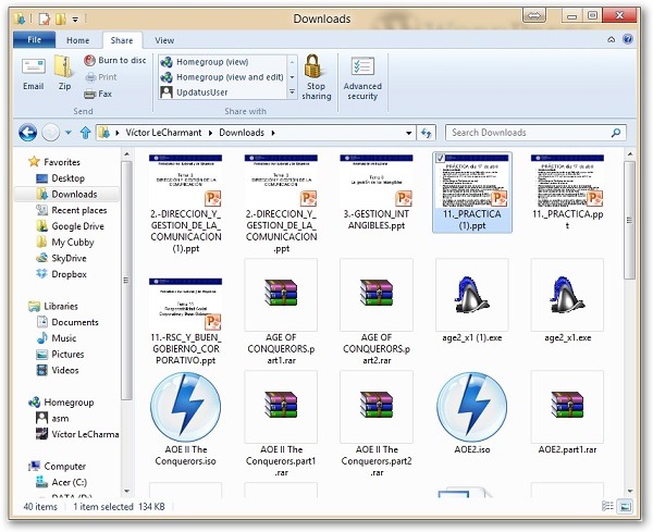 Cómo funciona el explorador de Windows 8