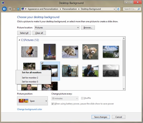 Windows 8 mejora el uso de varios monitores a la vez