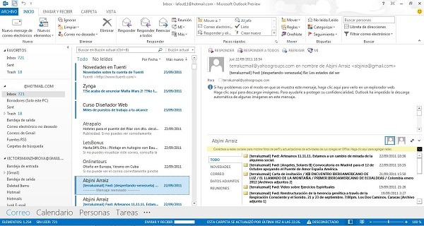 Outlook, cómo sincronizar el correo de Gmail con Outlook 2013