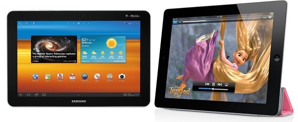 Samsung Galaxy Tab 10.1 e iPad 2