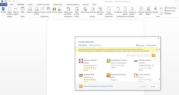 Microsoft abre la tienda de aplicaciones de Office 2013